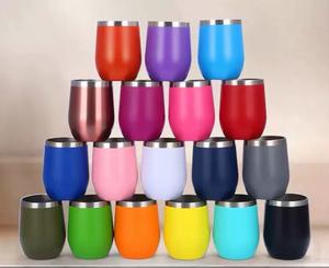 En gros 12oz Logo Personnalisé En Acier Inoxydable 304 Tasses À Oeufs <span class=keywords><strong>Gobelet</strong></span> Voyage Isolé Bière Thé Café Thermo Tasse Tasse avec Couvercle - Product Image 2