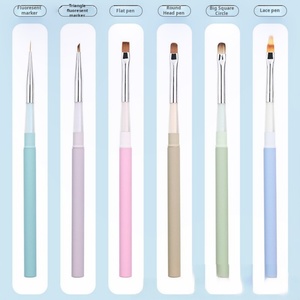 2025 New Hot-selling Nail <b>Brush</b> Set Sub-pen One-color Nail Salon Special Nail <b>Brush</b> High Quality - Product Image 1