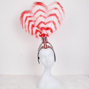 أغطية رأس طويلة ملونة بالريش للنساء البالغات للحفلات والكرنفالات والعروض المسرحية - Product Image 2