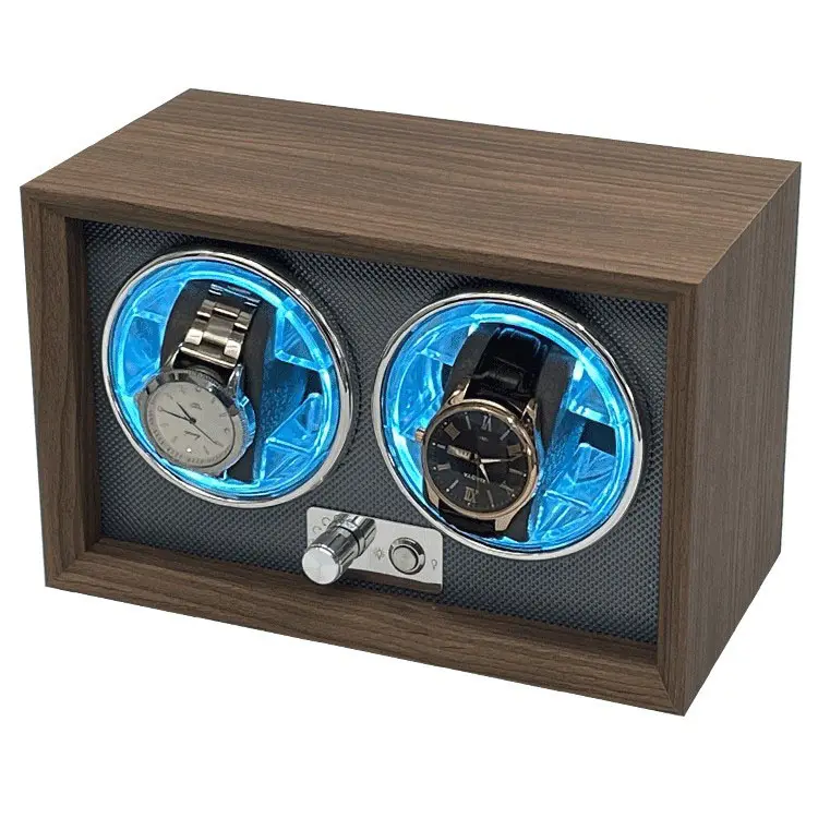 時計ワインダーボックス自動Usbパワー高級木製時計ボックス機械式時計に適しています静かな回転モーターボックス