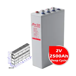 CSPower baterai GEL sepeda dalam 2500Ah 2V untuk peralatan listrik pabrik Tiongkok OPzV2-2500 24OPzV2500 ZYL