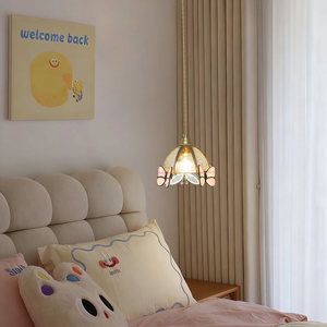 Butterfly Pendant <b>Light</b> E27 Led Single Head Round <b>Chandelier</b> For Bedroom Living Room Decor - Product Image 1