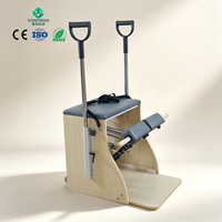 Kursi Pilates Wunda Double Pedal Maple, Mesin Latihan Seluruh Tubuh, Alas Kayu Halus, Peralatan Kebugaran Canggih untuk Studio