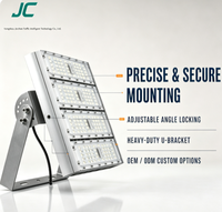 Projecteur modulaire COB 50-250W haute puissance pour extérieur, étanche IP67, boîtier en aluminium, angle de faisceau 120°, blanc chaud