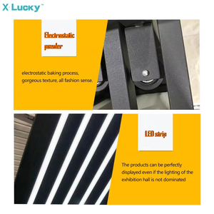 Nhà máy bán tháp sứ thạch anh Kệ trượt tấm gốm gạch hiển thị đứng tùy chỉnh đá mẫu giá đẩy kéo showroom - Product Image 6