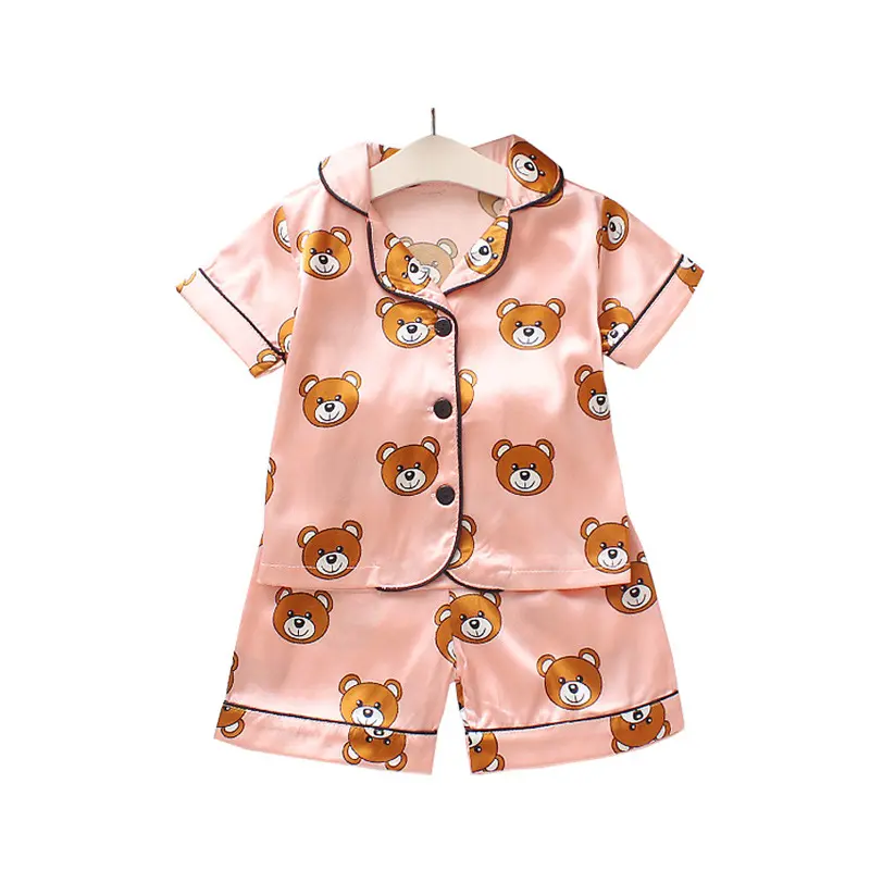 Yaz yeni tasarım çocuk giysileri kızlar için ev giyim pijama çocuk Boys rahat giyim setleri