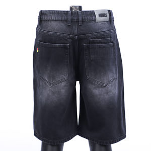 <span class=keywords><strong>Pantaloncini</strong></span> da uomo pesanti <span class=keywords><strong>neri</strong></span> lavati con acido <span class=keywords><strong>pantaloncini</strong></span> da uomo ricamati su misura Jorts 12-14 Oz Coton Denim da uomo - Product Image 6