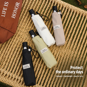 Wholesale Sun Rain Mini Pocket Automatic Open Lightweight 166g Carbon Fiber Rib UPF50 UV Protection Folding <b>Umbrella</b> With Logo - Product Image 1