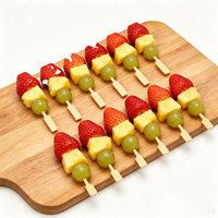 Brochettes en bambou à nœud bouclé, résistantes à la chaleur, faciles à nettoyer, gravées au laser, pics plats pour aliments, accessoires de cocktail pour barbecue