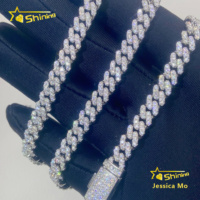 Chaîne et bracelet Miami Cuban Link en laiton certifié GRA, largeur 6 mm, entièrement sertis de moissanite VVS, prix de gros, mode unisexe