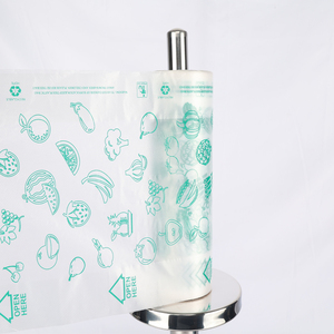 Precio de fábrica Bolsa de embalaje de frutas vegetales frescas respetuosa con el medio ambiente Bolsas de plástico en rollo con punto de interrupción - Product Image 1