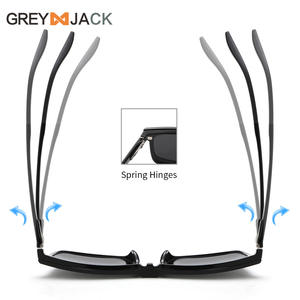 Lunettes de soleil Grey Jack TR90 noires polarisées UV400 pour la conduite de nuit, protection solaire, unisexe, mode et tenues - Product Image 1