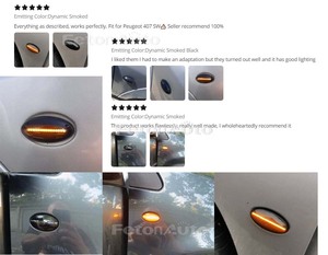 Feux clignotants latéraux dynamiques à LED pour <span class=keywords><strong>Peugeot</strong></span> 307 206 207 407 107 pour Citroën C1 C2 C3 - Product Image 5