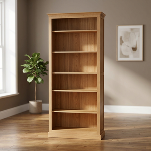 Armoire de rangement minimaliste en bois de teck à étagères ouvertes pour documents et encyclopédies - Product Image 2