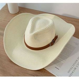 Wholesale Sombrero Mexican Summer Beach100% Paper Wide Brim <b>Straw</b> Fedora <b>Hats</b> Men <b>Straw</b> Cowboy <b>Hats</b> - Product Image 5
