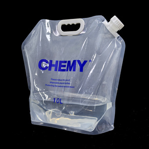 Sacs de conteneurs d'eau purifiée de qualité alimentaire 5L 10L en gros, pochettes souples anti-fuite avec bec verseur et buse - Product Image 4
