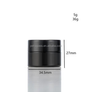 Barattoli in Vetro Ultravioletto Nero da 5ml All'Ingrosso, Contenitori Ricaricabili Ermetici Anti-Odore, Vasetti in Vetro Viola con Tappo a Vite - Product Image 1