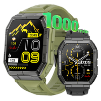 Montre connectée GPS K78 avec fonction d'appel, boussole, batterie 1000 mAh, étanche 3 ATM, tracker de fitness pour le sport en plein air, montre connectée pour hommes