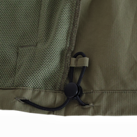 Veste décontractée pour homme de haute qualité, vert olive, col montant, résistante aux plis, coupe-vent zippé, personnalisable