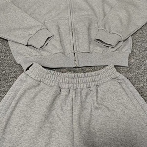 Tute Antivento di Alta Qualità da 500 Grammi, Set di Felpe con Zip Grigie Pesanti, Abbigliamento Sportivo - Product Image 3