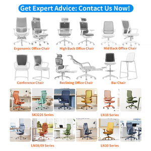 <span class=keywords><strong>Chaise</strong></span> de bureau ergonomique moderne LN10A à hauteur réglable, avec accoudoirs 3D et soutien lombaire ajustable, en maille de <span class=keywords><strong>haute</strong></span> qualité pour la maison - Product Image 3