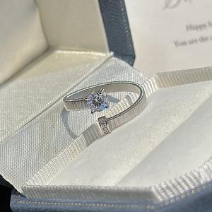 แหวนเงินแท้ S925 งานฝีมืออิตาลี ดีไซน์เฉพาะแบบเปิดประดับเพชรซิคอน งานแฮนด์เมด ชุบทอง 18K ปรับขนาดได้ - Product Image 1