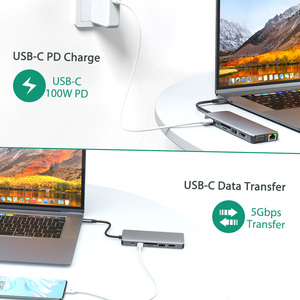 Dodocool 14-in-1 USB C HUB 4k USB C để VGA Gigabit Ethernet 100W PD SD/TF Đầu Đọc Thẻ Type-C - Product Image 5