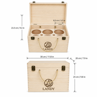 Boîte à vin en bois portable pour 6 bouteilles avec logo personnalisé professionnel, pour emballages de cadeaux de vin de luxe