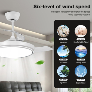 Ventilateur de <span class=keywords><strong>plafond</strong></span> LED avec télécommande, lames en <span class=keywords><strong>PVC</strong></span>, pour salle de bain et intérieur, très vendu - Product Image 3