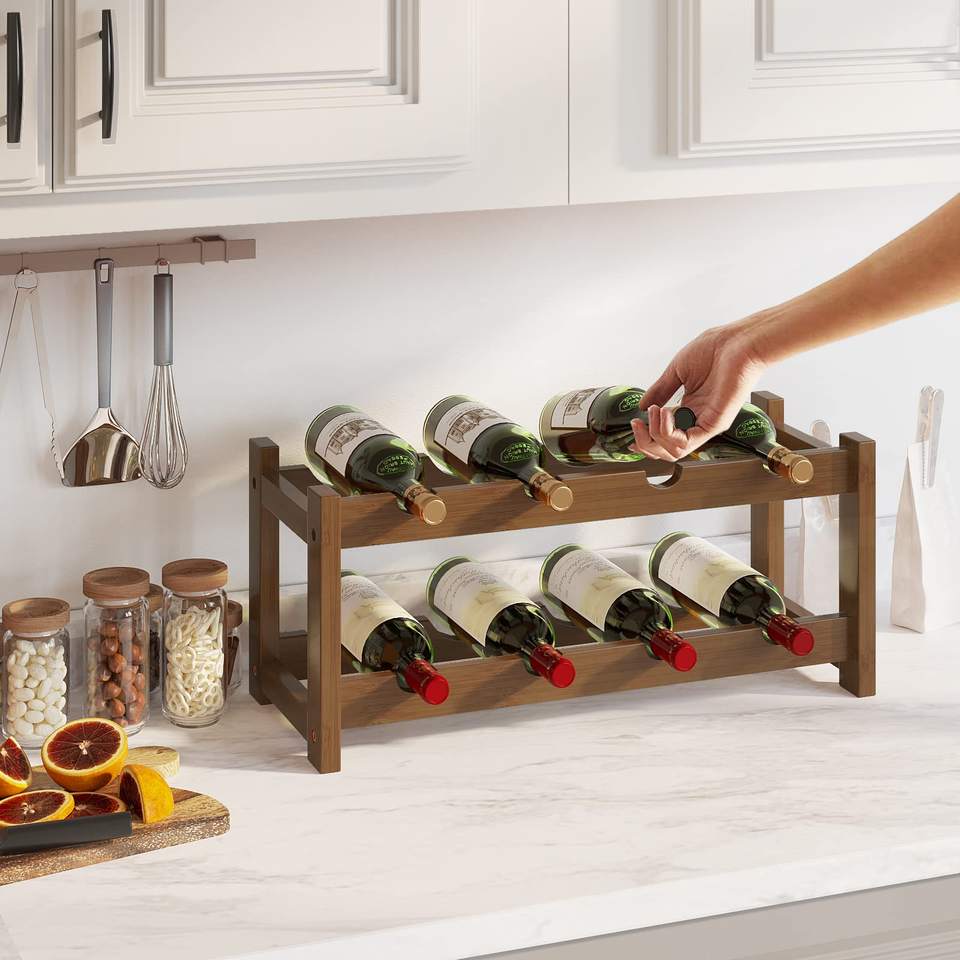 Wooden Wine Bottle Rack Display Wine Bottle Holder Wine Rack ...