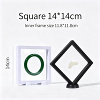Boîtes flottantes carrées simples en film PE personnalisables |   Magnets de réfrigérateur pour rangement de bijoux, présentoirs d'artisanat culturel et d'objets anciens, emballage