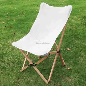 Detachable Seat Cover Camping Folding Beach Wood Chair Foldable Camping Chair