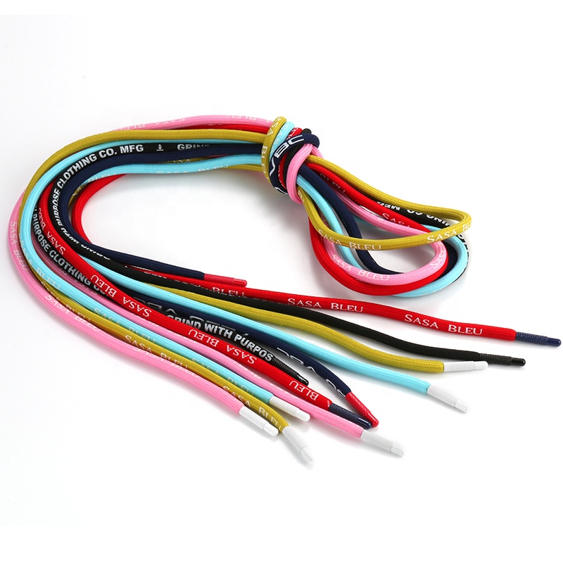 Hot Selling Custom logo Printed Shoelaces 120/140/160 cm for Women Men Sports Casual Air Sneaker Shoes Laces