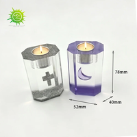 Porte-bougie en acrylique personnalisé, porte-bougie tealight moderne, décoration de table, décoration de la maison
