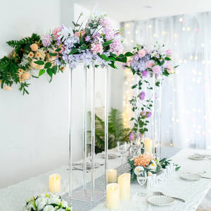 Support à fleurs moderne en acrylique transparent de haute qualité, forme rectangulaire, <span class=keywords><strong>vase</strong></span> décoratif, centre de table pour mariage, 20/25/30/40/60/<span class=keywords><strong>80</strong></span> <span class=keywords><strong>cm</strong></span> - Product Image 5