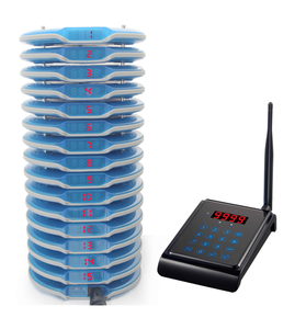 Système d'appel sans fil DF CQ5 pour restaurants, 10 téléavertisseurs de table avec 1 émetteur clavier, téléavertisseur pour clients - Product Image 2