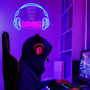 Letrero de Neón LED para Juegos, Luz de Neón para Gamers, Alimentación USB, Regulable, para Decoración de Pared en Sala de Juegos o Dormitorio - Product Image 5