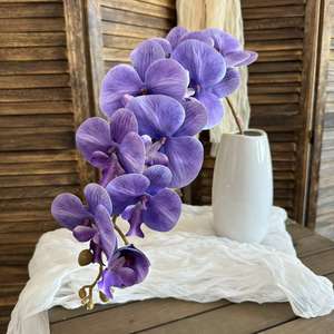 Flores Artificiales de Phalaenopsis de Alta Gama para Regalos Navideños, Decoración del Hogar, Balcón, Exhibición en Áreas Públicas, Decoración Floral para Bodas, Hechas en China - Product Image 4