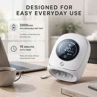 Masseur de main portable rechargeable avec chaleur, compression et vibrations pour la relaxation des doigts, du poignet et de la paume