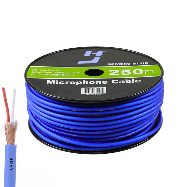 Flexible Stereo Braid Shielded PVC XLR Microphone Cable Professional Low Noise Coiled HiFi Audio Speaker