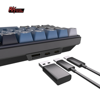 Royal Kludge Rk61 Plus 60% Keyboard Gaming Nirkabel Keycaps Kustom Rgb Backlit Mini Keyboard Mekanik Diy Hot Swap Teclado Gamer