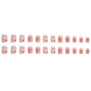 D-63 été glace <span class=keywords><strong>semi</strong></span> transparent 2024 nouveau design arc-en-ciel OEM presse sur les ongles en gros - Product Image 4