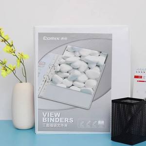COMIX Chine fournit des classeurs à anneaux 3D personnalisés de format A4, couverture rigide en PVC de 3 pouces avec logo imprimé, dossier de classement blanc - Product Image 4