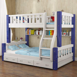 Nouveauté Lits superposés en bois massif pour enfants Design moderne Blanc Meubles de chambre à coucher OEM - Product Image 1