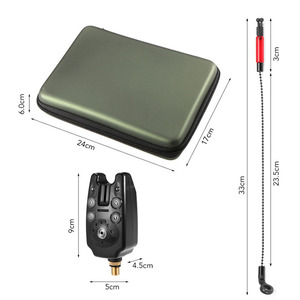 Allarme per mordente da pesca allarme per catena Swinger Set di allarme per pesca digitale Kit di allarme indicatore di allarme attrezzatura da pesca con scatola - Product Image 4