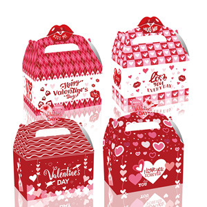 Xindeli DD310 Valentine's Day Cupcake Paper Boxes Dessert Cookie Candy Treat Boxes for Party Supplies