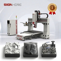Machine de fraisage CNC à 5 axes pour le bois avec table mobile pour le traitement de moules complexes, la modélisation de mousse EPS et d'ABS