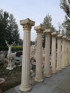 ข้อเสียเสาหินสไตล์โรมันสำหรับสร้างบ้านหินอ่อนสีเบจ - Product Image 2