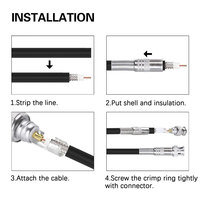 Connecteur coaxial RF sans soudure mâle/femelle RG6 à compression pour câble coaxial RG58 RG59 RG6 pour CCTV
