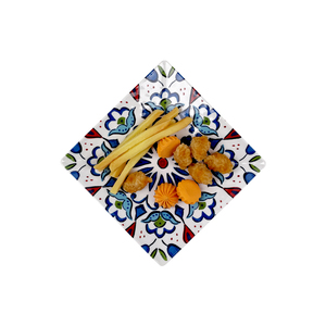 Vajilla cuadrada de melamina Placas de calcomanías blancas de 9 pulgadas con patrón Restaurante económico Platos para el hogar Diferentes tamaños - Product Image 4